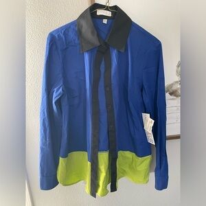 NWT Couleur colorblock button up